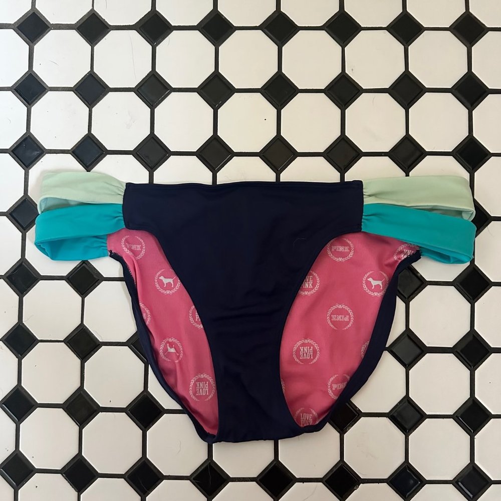 Victoria's Secret PINK Navy Bikini Bottom Size M